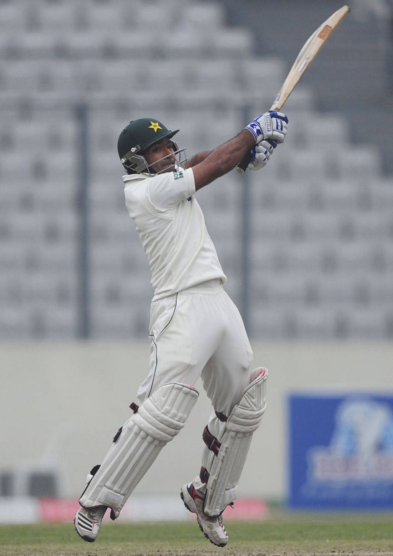 Asad Shafiq plays a powerful shot, Bangladesh v Pakistan, 2nd Test, Mirpur, 4th day, December 20, 2011 