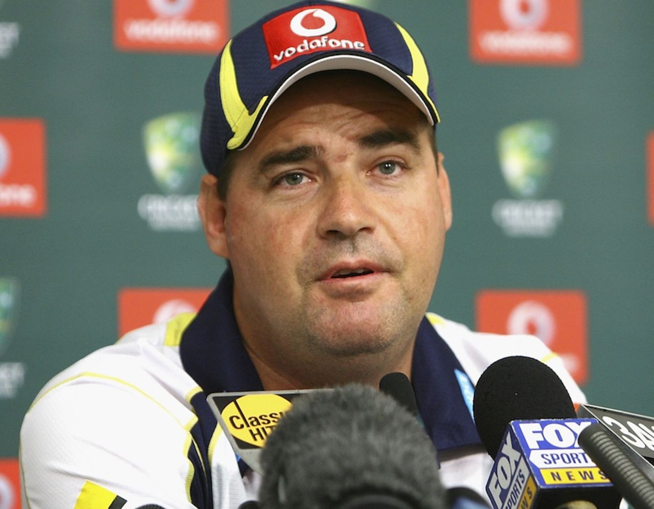 Australia's coach Mickey Arthur at a press conference, Melbourne, December 20, 2011
