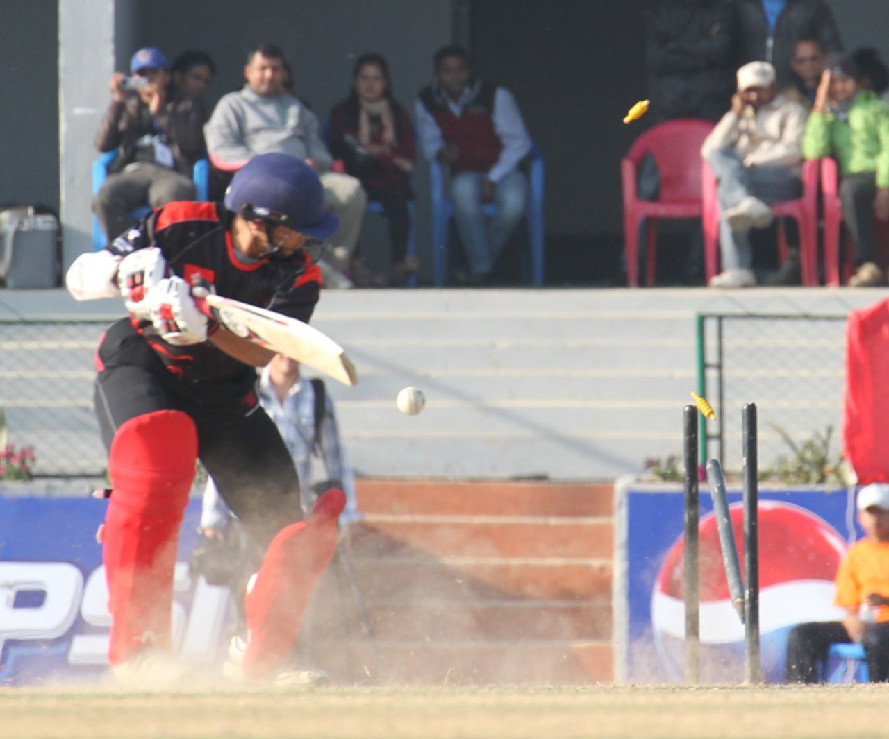 Kinchit Shah's debut innings for Hong Kong only lasted two balls in the ACC Twenty20 Cup 2011 final against Afghanistan in Kathmandu on 11th December 2011