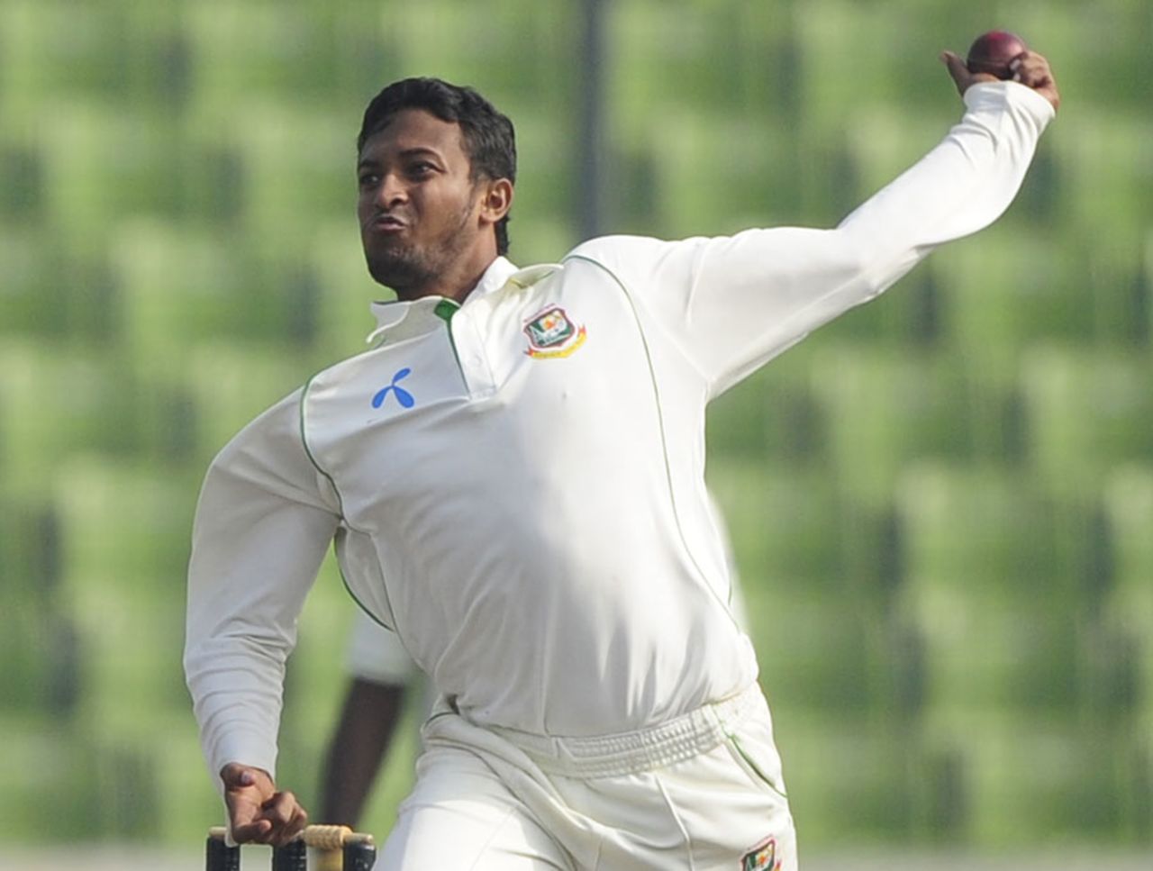 Shakib Al Hasan was the first Bangladesh player to take a five-for and score a ton in a Test, Bangladesh v Pakistan, 2nd Test, Mirpur, 4th day, December 20, 2011 