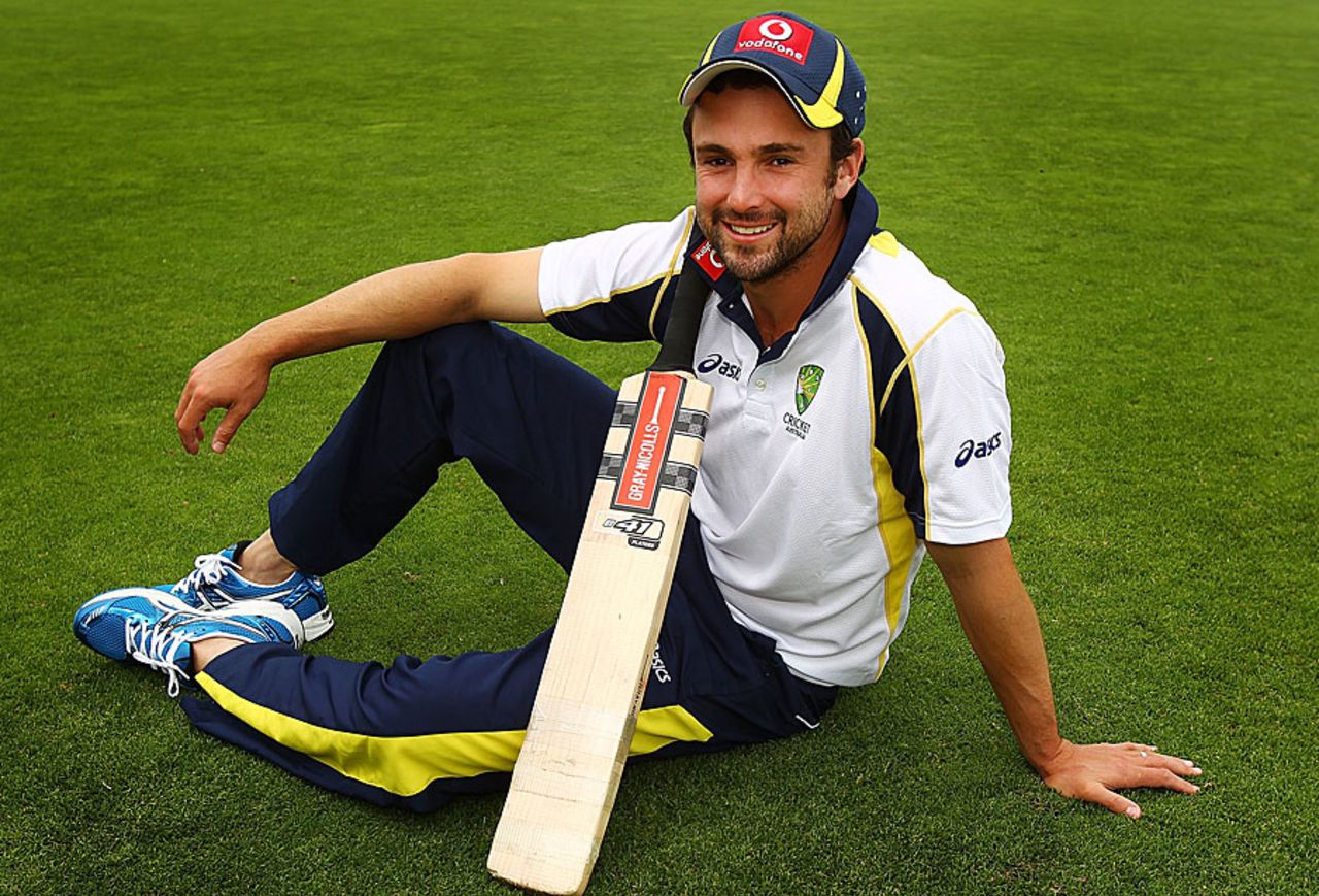 Ed Cowan shortly after being picked in the Test squad to face India, Canberra, December 21, 2011