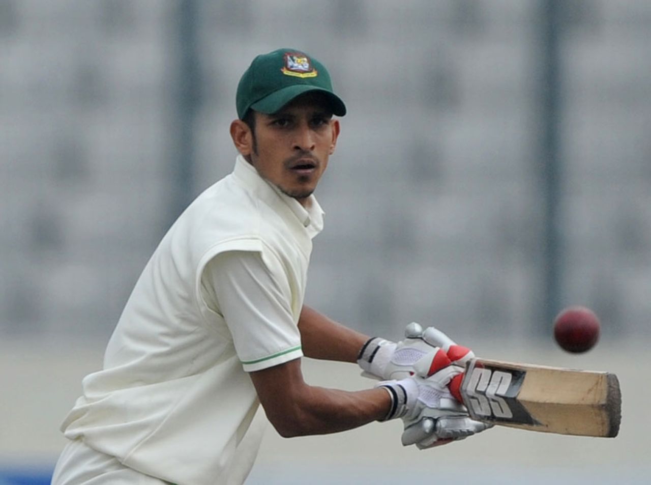 Nasir Hossain was strong around the point region, Bangladesh v Pakistan, 2nd Test, Mirpur, 5th day, December 21, 2011 