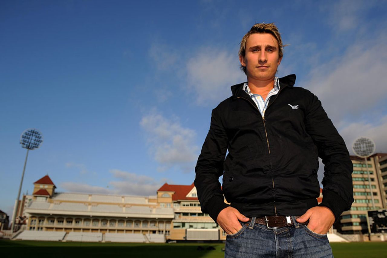 James Taylor got acquainted with his new home at Trent Bridge, Nottingham, December 22, 2011