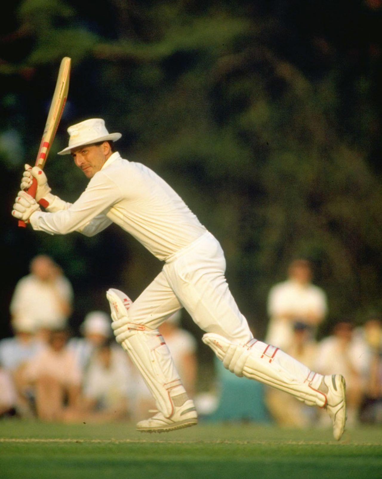 Ken Rutherford bats against the Duchess Lavina XI, March 1990