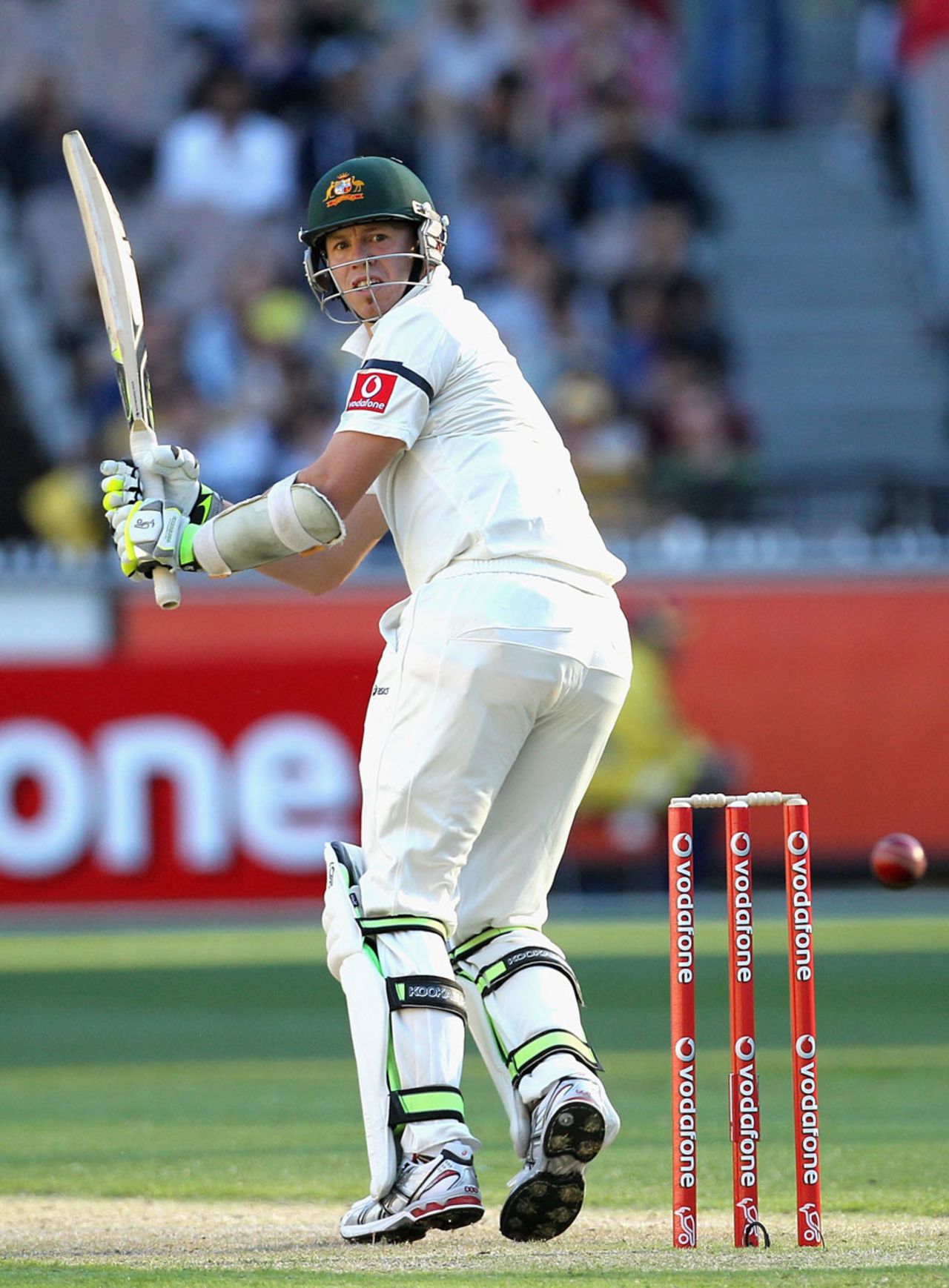 Peter Siddle guides one fine, Australia v India, 1st Test, Melbourne, 1st day, December 26, 2011