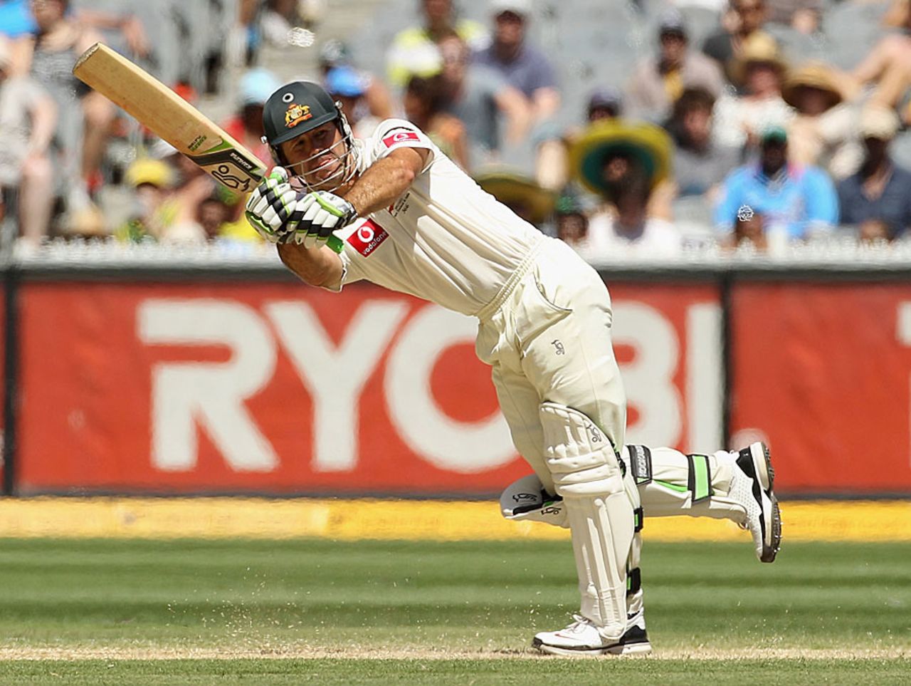 Ricky Ponting flicks one off his pads, Australia v India, 1st Test, Melbourne, 3rd day, December 28, 2011
