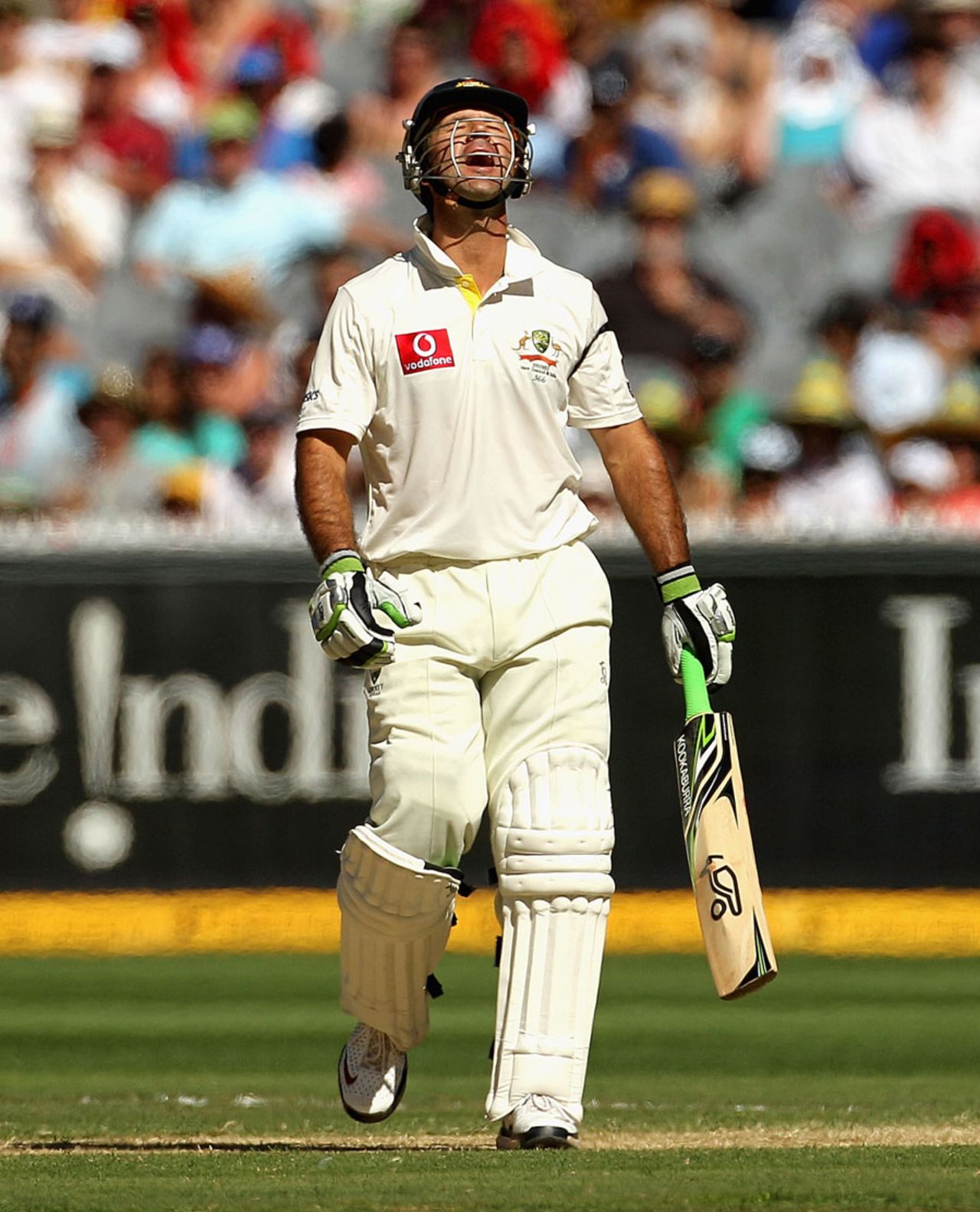 Ricky Ponting reacts after being dismissed, Australia v India, 1st Test, Melbourne, 3rd day, December 28, 2011