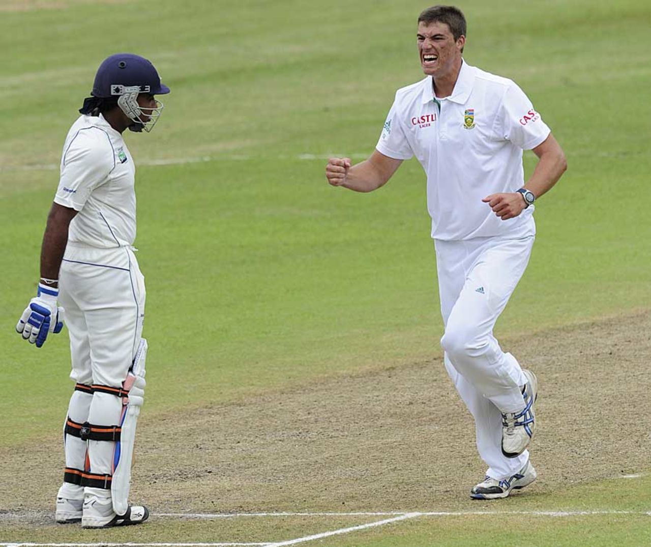 Marchant de Lange gets rid of Mahela Jayawardene, South Africa v Sri Lanka, 2nd Test, Durban, 3rd day, December 28, 2011