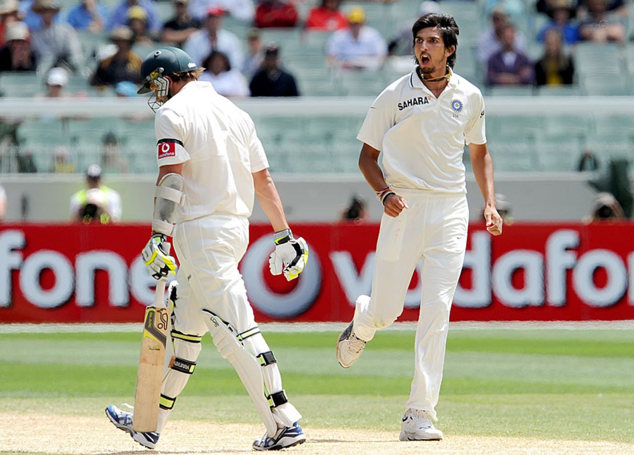 Ishant Sharma closed out Australia's second innings, Australia v India, 1st Test, Melbourne, 4th day, December 29, 2011