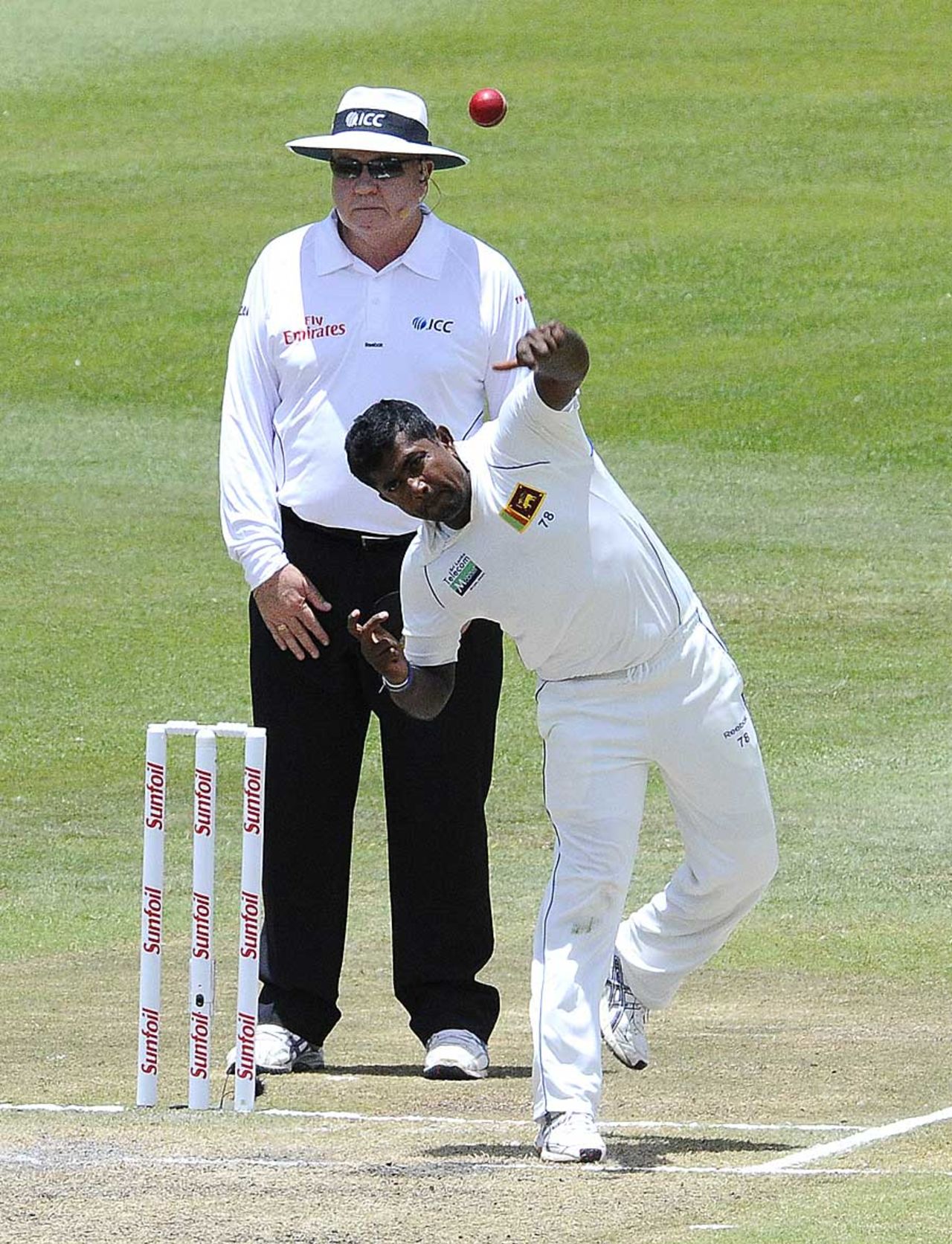 Rangana Herath dismissed Jacques Kallis for a duck, South Africa v Sri Lanka, 2nd Test, Durban, 4th day, December 29, 2011