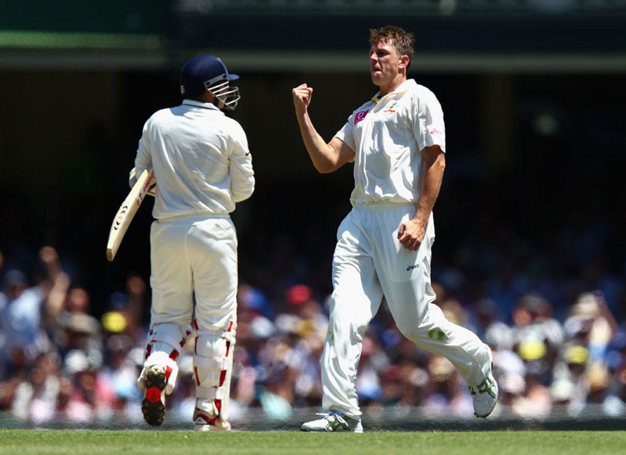 James Pattinson got rid of Virender Sehwag, Australia v India, 2nd Test, Sydney, 1st day, January 3, 2012
