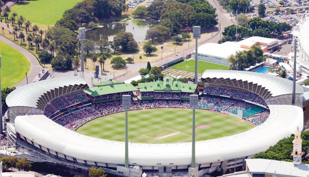 An aerial view of the new-look SCG, scheduled to be ready in time for the 2014 Ashes, January 3, 2012