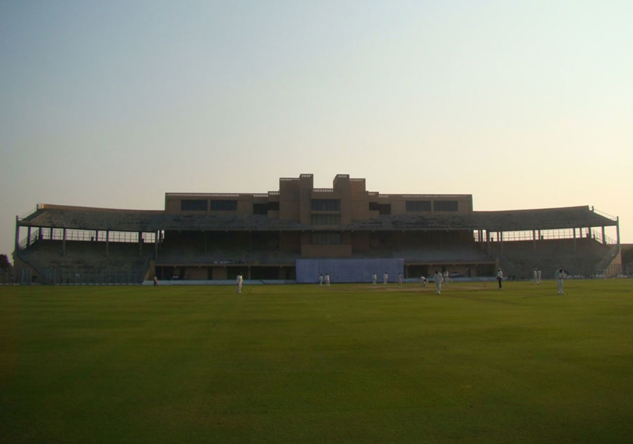 The Haryana Cricket Association's Bansi Lal Stadium in Lahli, Haryana v Rajasthan, 1st semi-final, Ranji Trophy 2011-12, Rohtak, 1st day, January 10, 2012 
