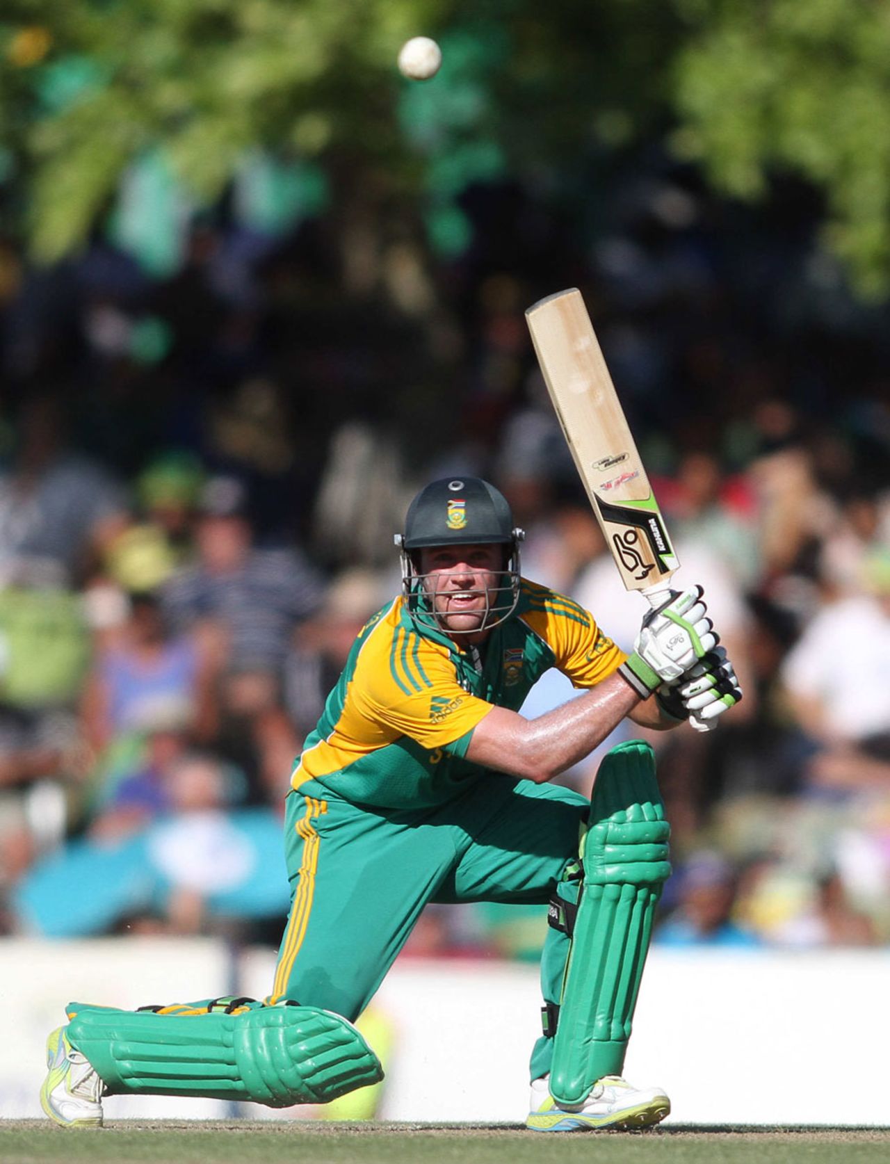 AB de Villiers made a half-century in his captaincy debut, South Africa v Sri Lanka, 1st ODI, Paarl, January 11, 2012