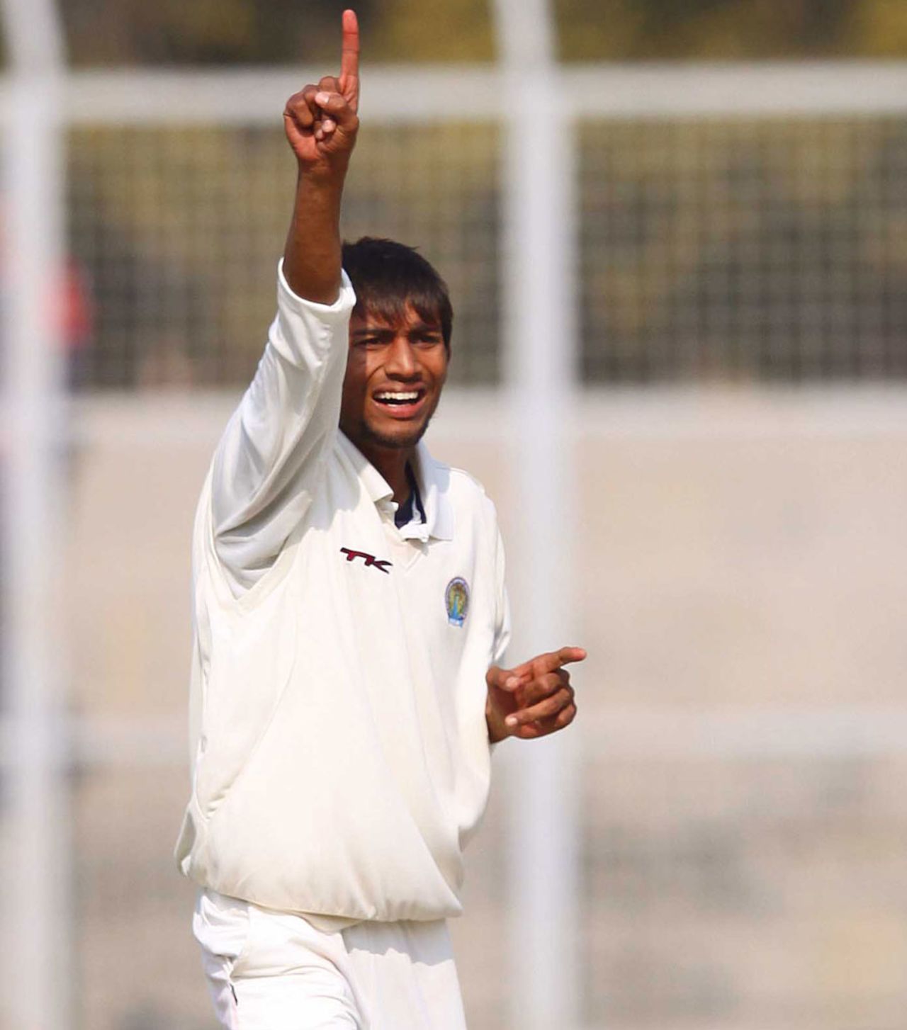Rituraj Singh finished with 12 wickets for the match, 1st semi-final, Ranji Trophy 2011-12, Lahli, 3rd day, January 12, 2012 