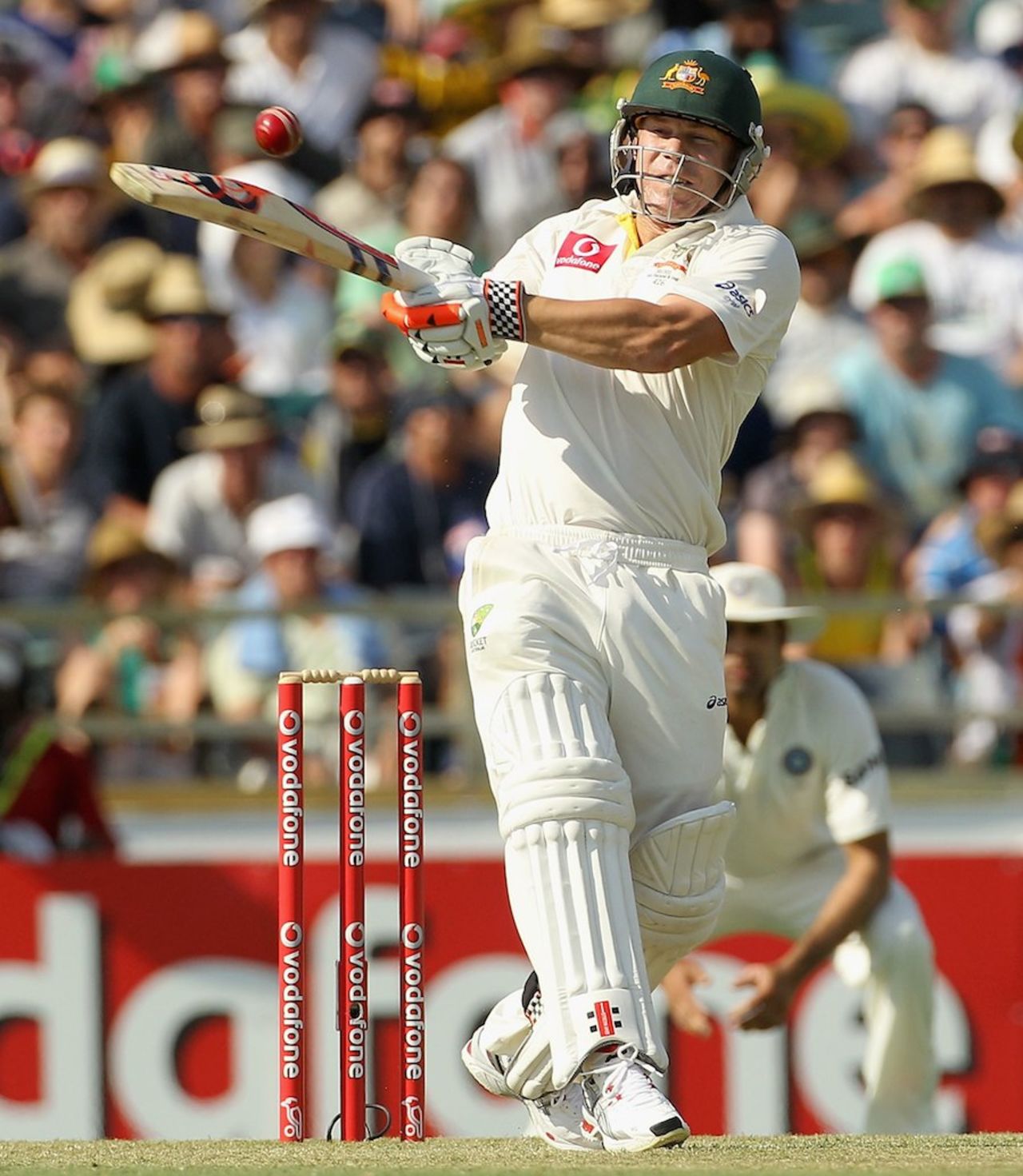 David Warner tears into India's attack, Australia v India, 3rd Test, Perth, 1st day, January 13, 2012