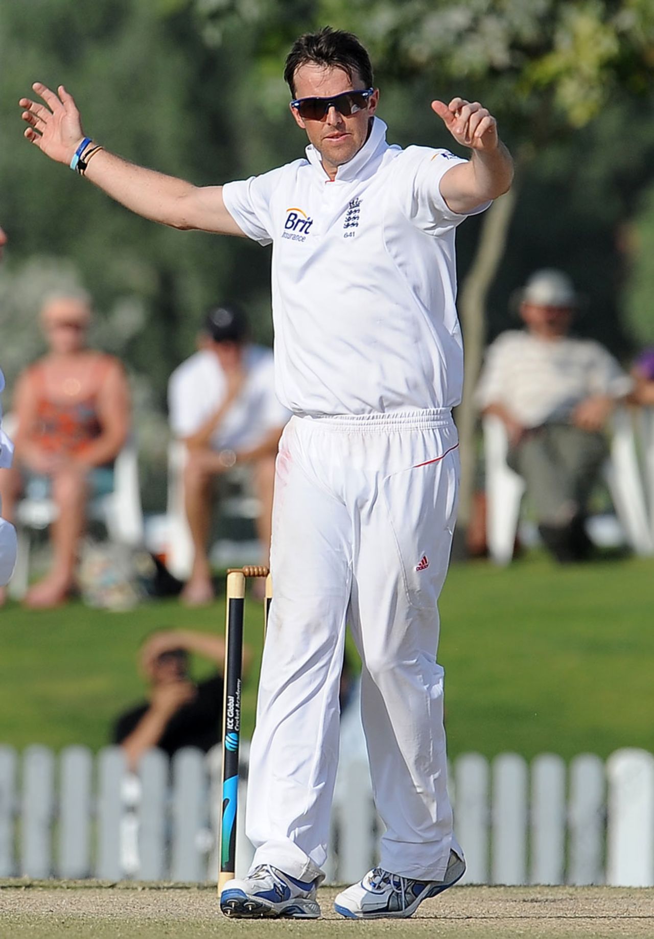 Graeme Swann picked up the wicket of Harris Sohail, PCB XI v England XI, tour match, 3rd day, Dubai, January 13, 2012