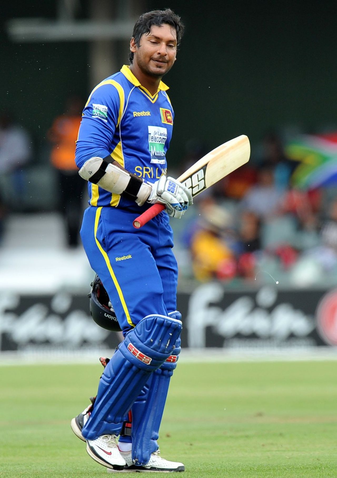 Kumar Sangakkara walks off Buffalo Park, South Africa v Sri Lanka, 2nd ODI, East London, January 14, 2012