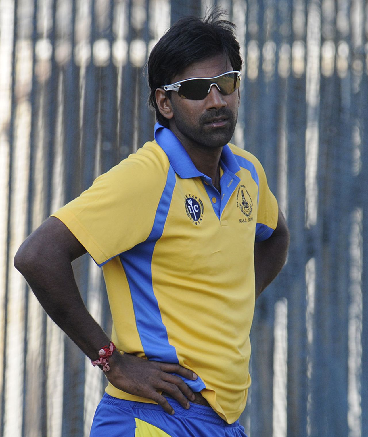 L Balaji at a training session with Tamil Nadu, Chennai, January 17, 2012
