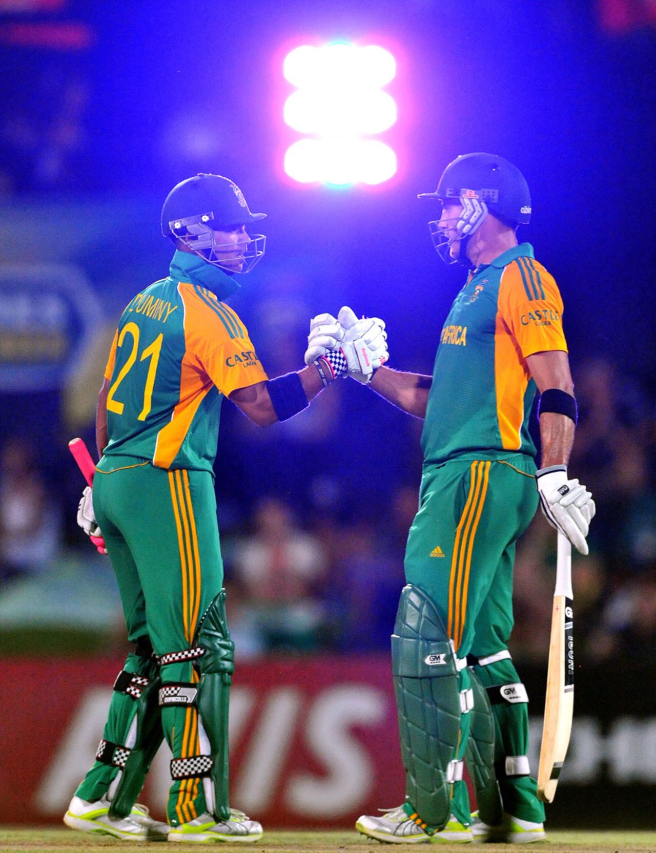 JP Duminy and Faf du Plessis put together a 61-run partnership, South Africa v Sri Lanka, 3rd ODI, Bloemfontein, January 17, 2012