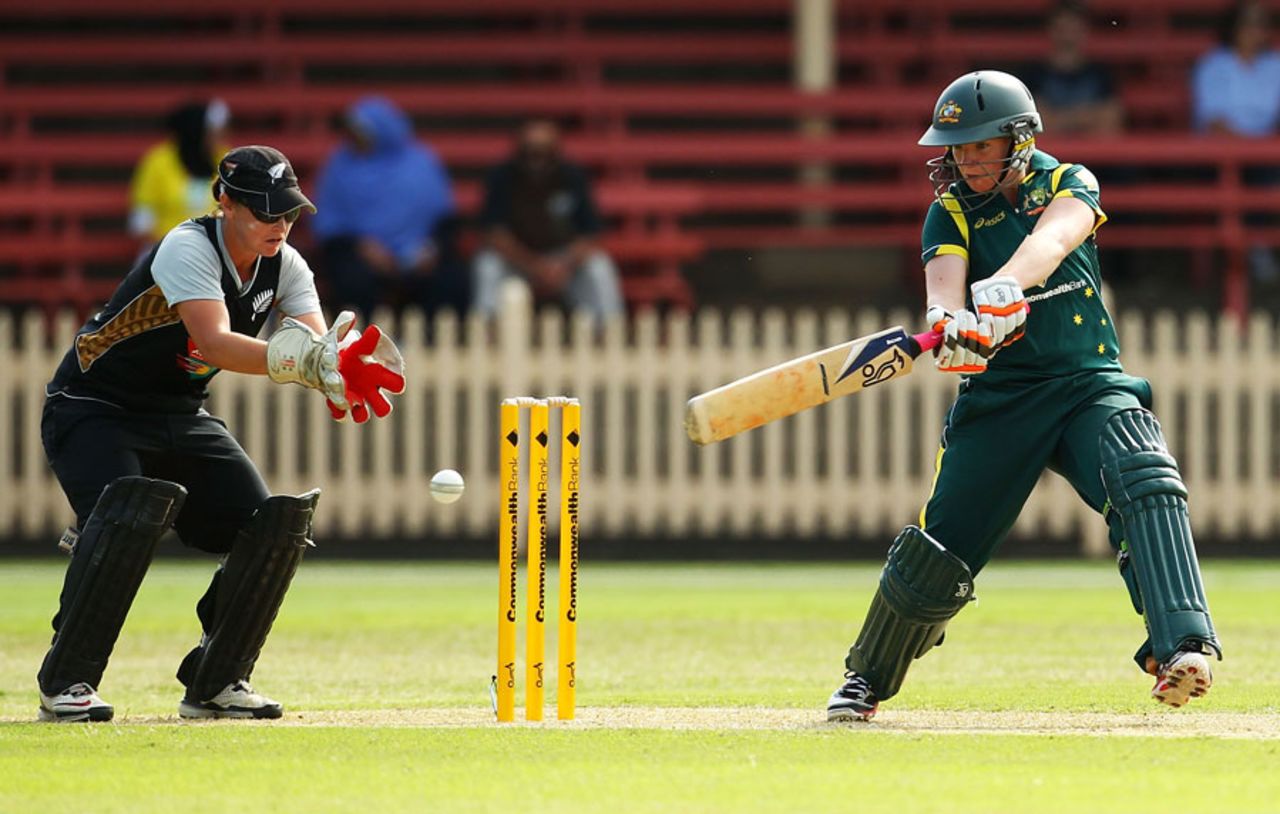 Jess Cameron steered Australia's chase with a half-century, Australia v New Zealand, 1st Women's T20, North Sydney Oval, January 20, 2012