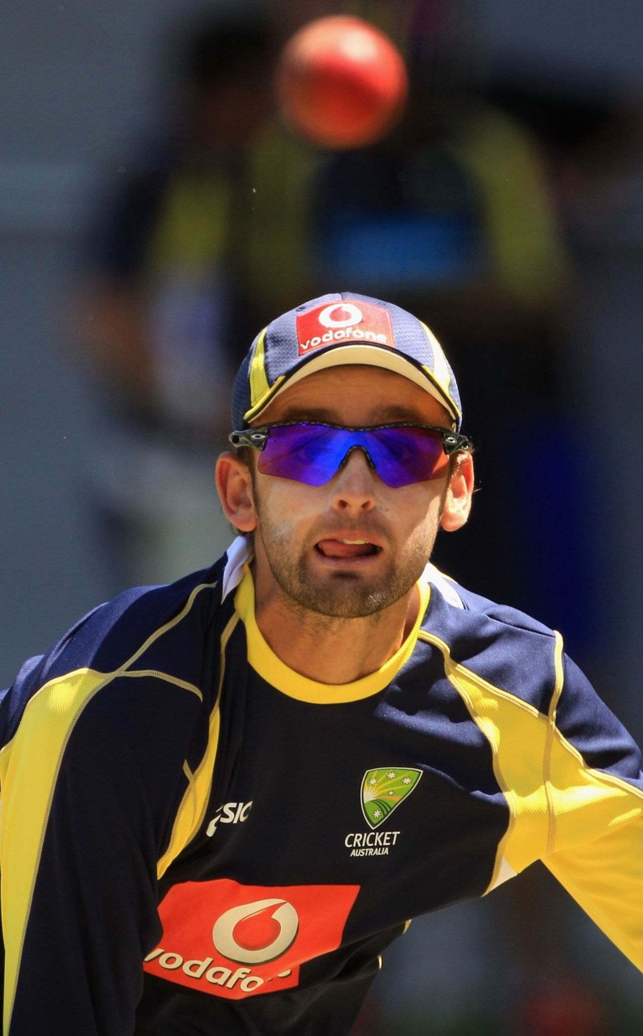 Nathan Lyon bowls in the nets, Adelaide Oval, January 21, 2012