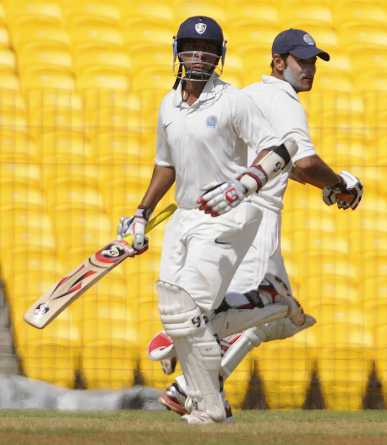 Vineet Saxena and Robin Bist added 123 for the third wicket, Tamil Nadu v Rajasthan, Ranji Trophy final,Chennai, 3rd day, January 21, 2012
