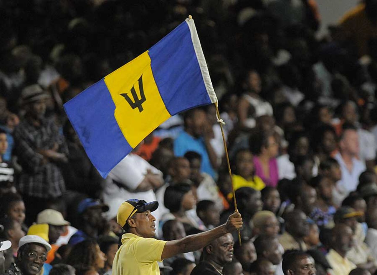 There was disappointment for the Barbados fans as the home team lost, Barbados v Trinidad and Tobago, Caribbean T20 2011-12, 2nd semi-final, Barbados, January 21, 2012