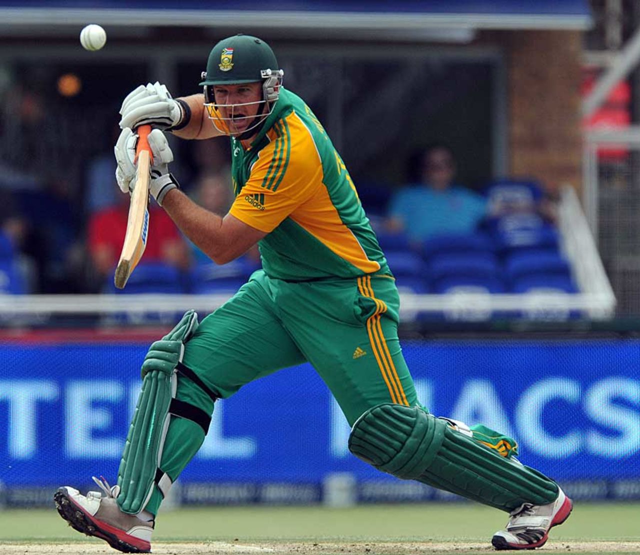 Graeme Smith pushes one into the off side, South Africa v Sri Lanka, 5th ODI, Johannesburg, January 22, 2012