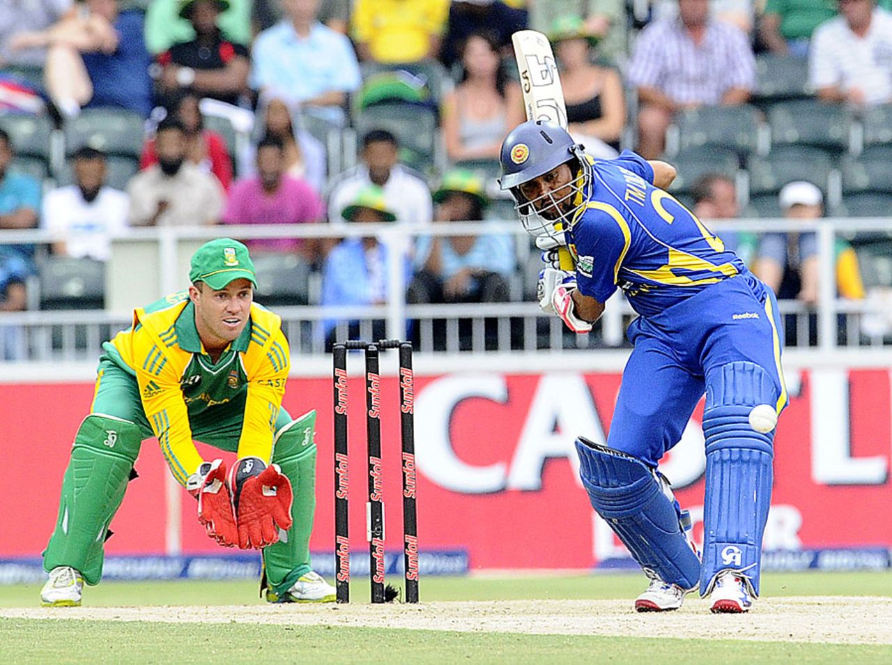 Tillakaratne Dilshan goes on the attack during his 41, South Africa v Sri Lanka, 5th ODI, Johannesburg, January 22, 2012