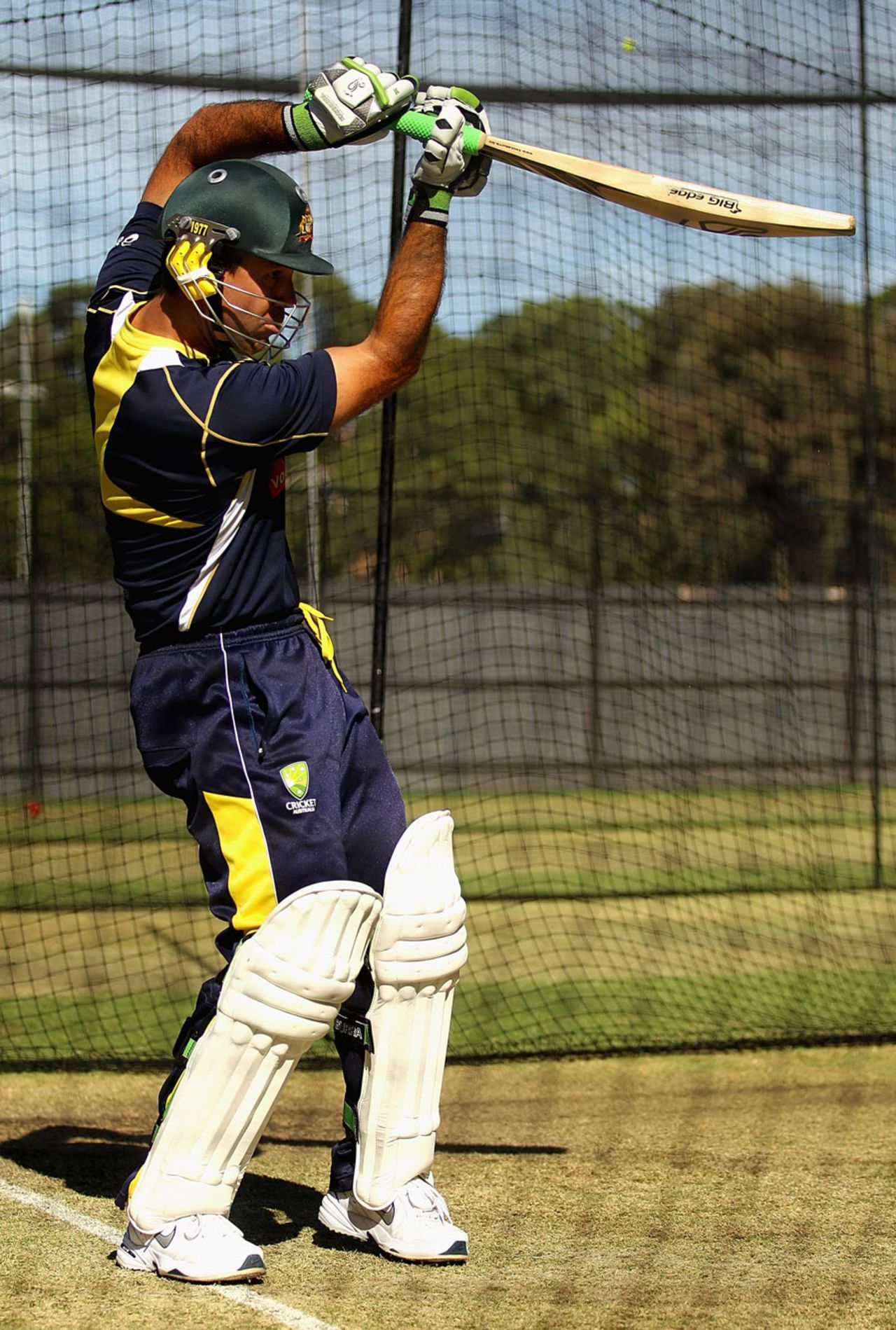 Ricky Ponting at a training session, Adelaide, January 23, 2012