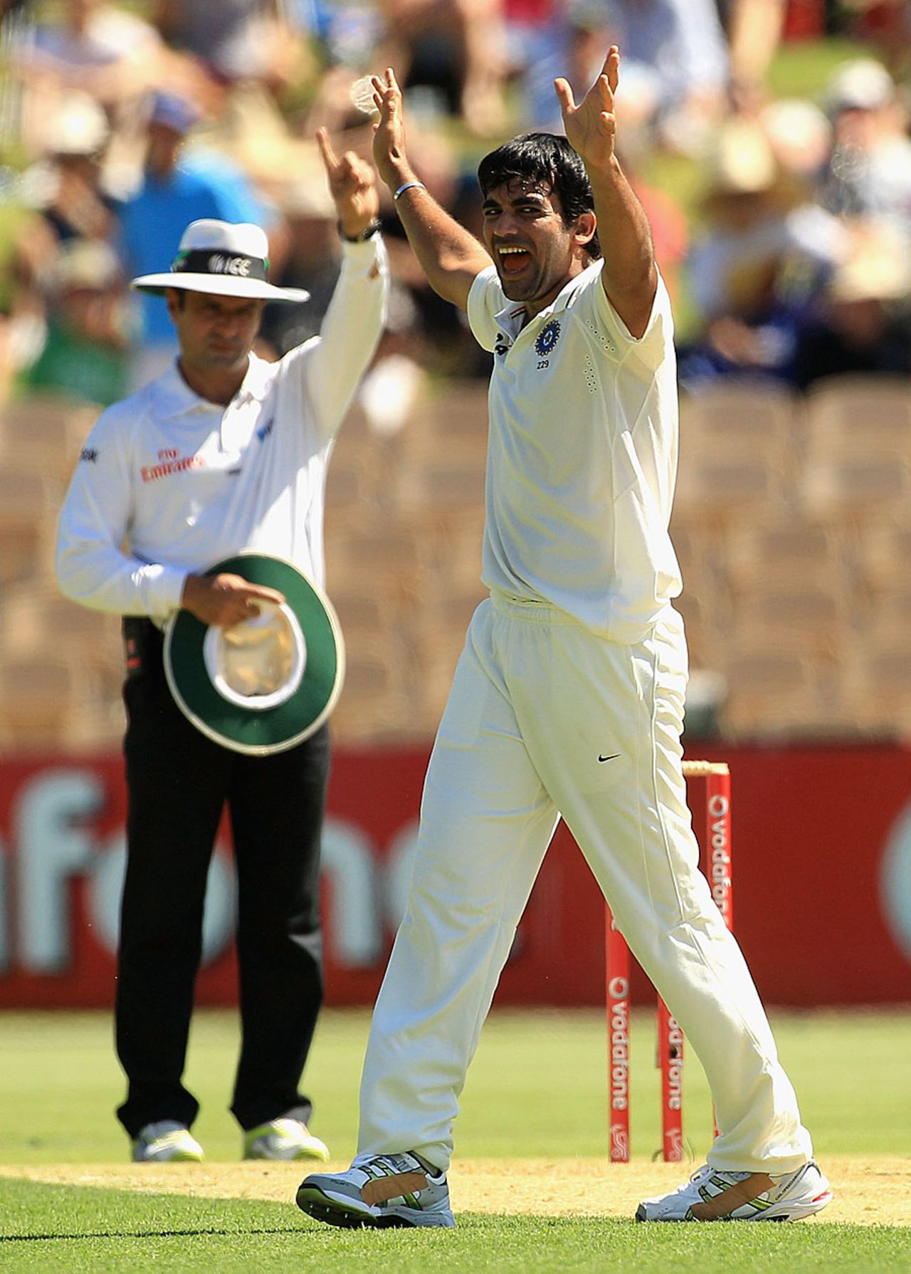 Zaheer Khan had David Warner lbw, Australia v India, 4th Test, Adelaide, 1st day, January 24, 2012