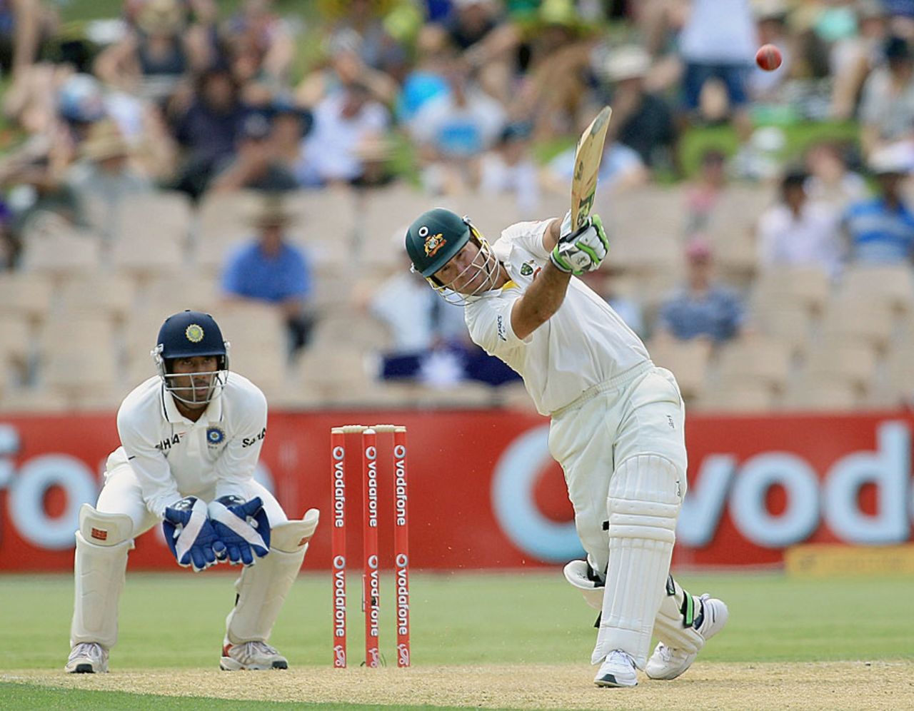 Ricky Ponting got to a fifty off 69 balls, Australia v India, 4th Test, Adelaide, 1st day, January 24, 2012