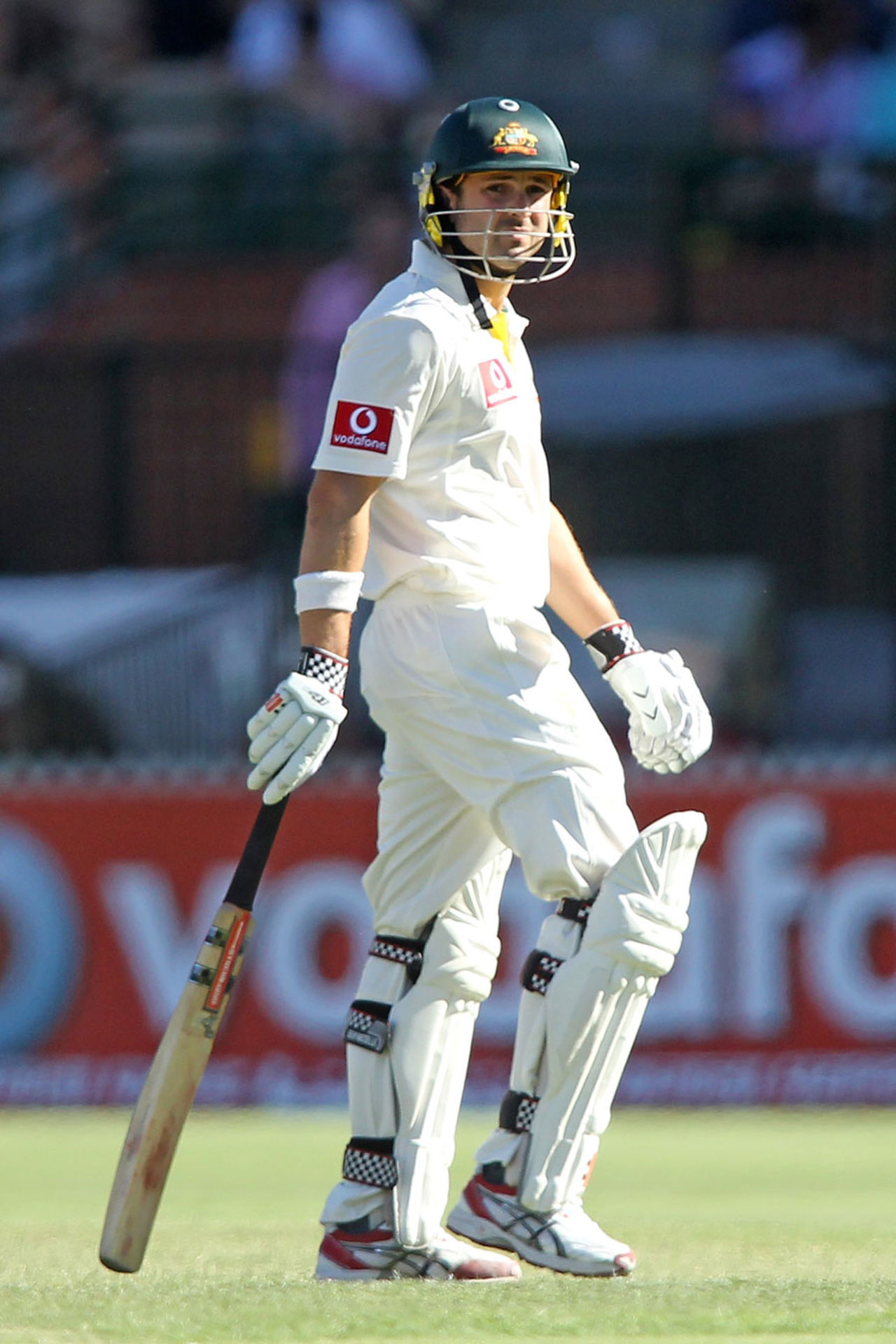 Ed Cowan walks off for 10, Australia v India, 4th Test, Adelaide, 3rd day, January 26, 2012