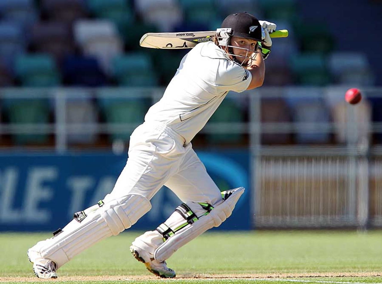BJ Watling cracks one through the off side, New Zealand v Zimbabwe, Only Test, Napier, 3rd day, January 28, 2012