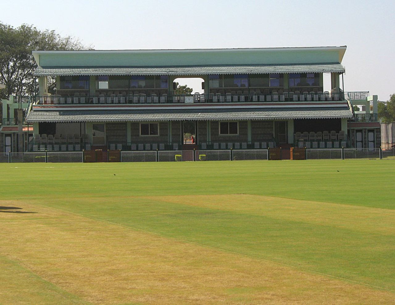 The club house at the Rural Development Trust Stadium, Anantapur, January, 2012 