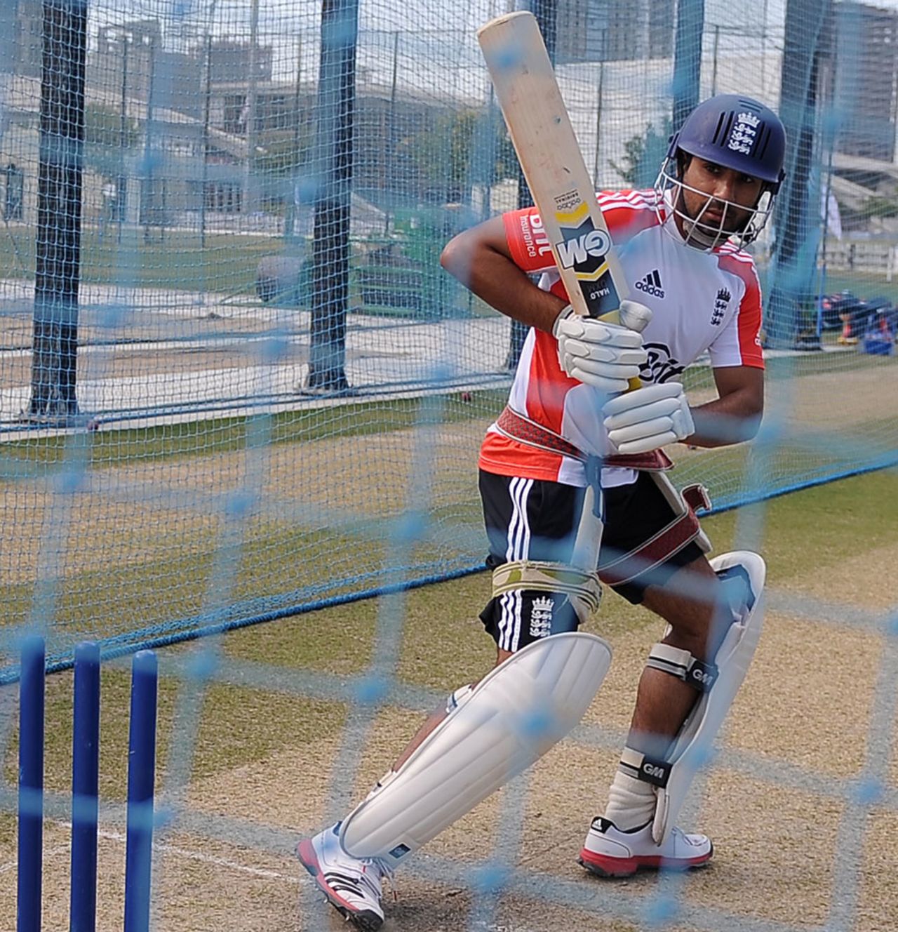 Ravi Bopara leaves a ball in the nets, Dubai, January 31, 2012 