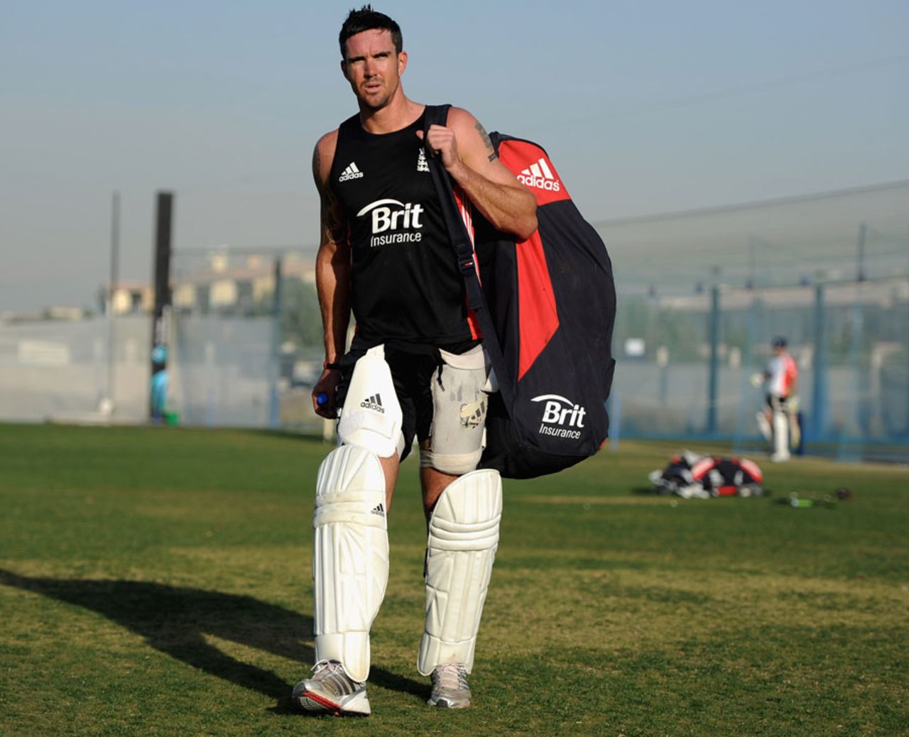 Kevin Pietersen leaves after England's nets session, Dubai, January 31, 2012 