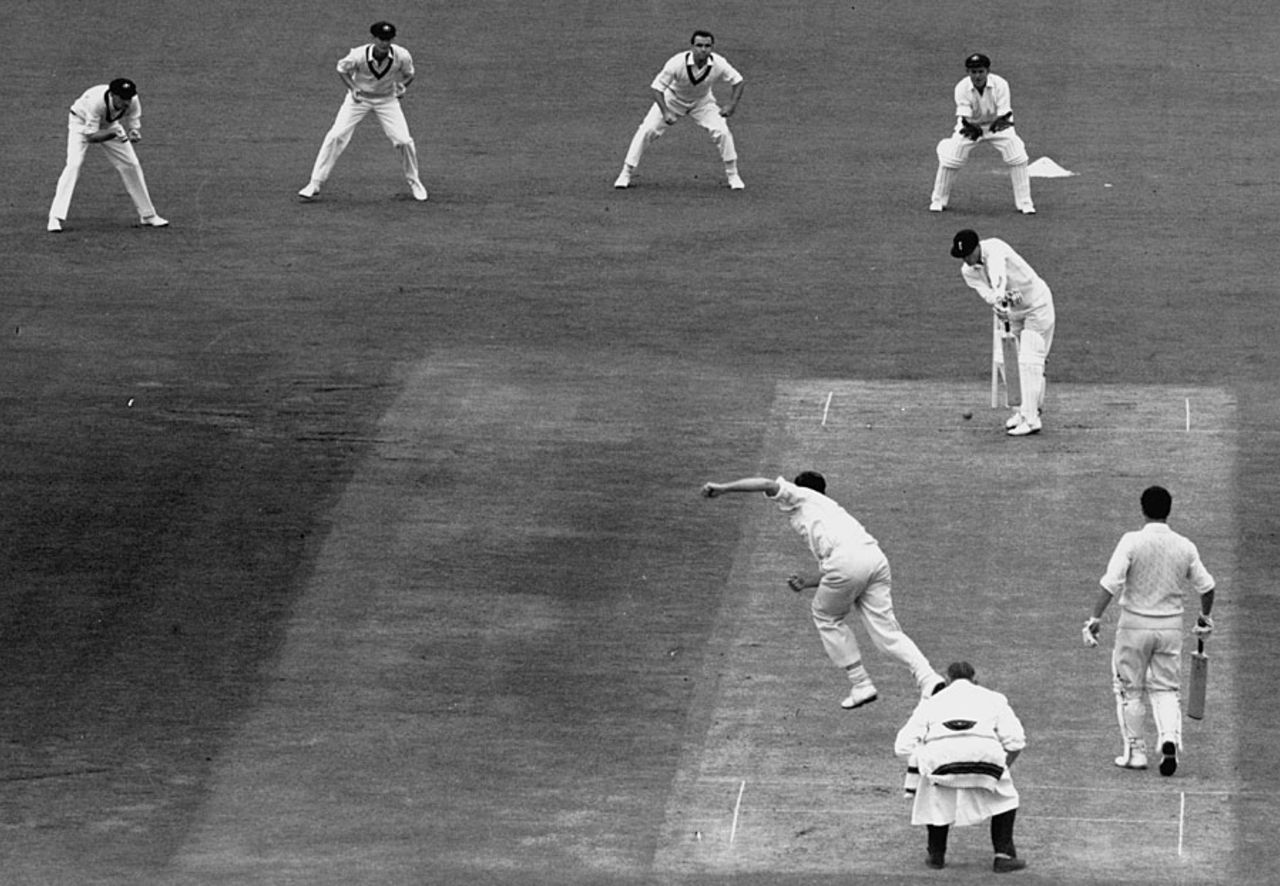 Garth McKenzie bowls to Geoff Boycott, England v Australia, 1st Test, Trent Bridge, 1st day, June 4, 1964