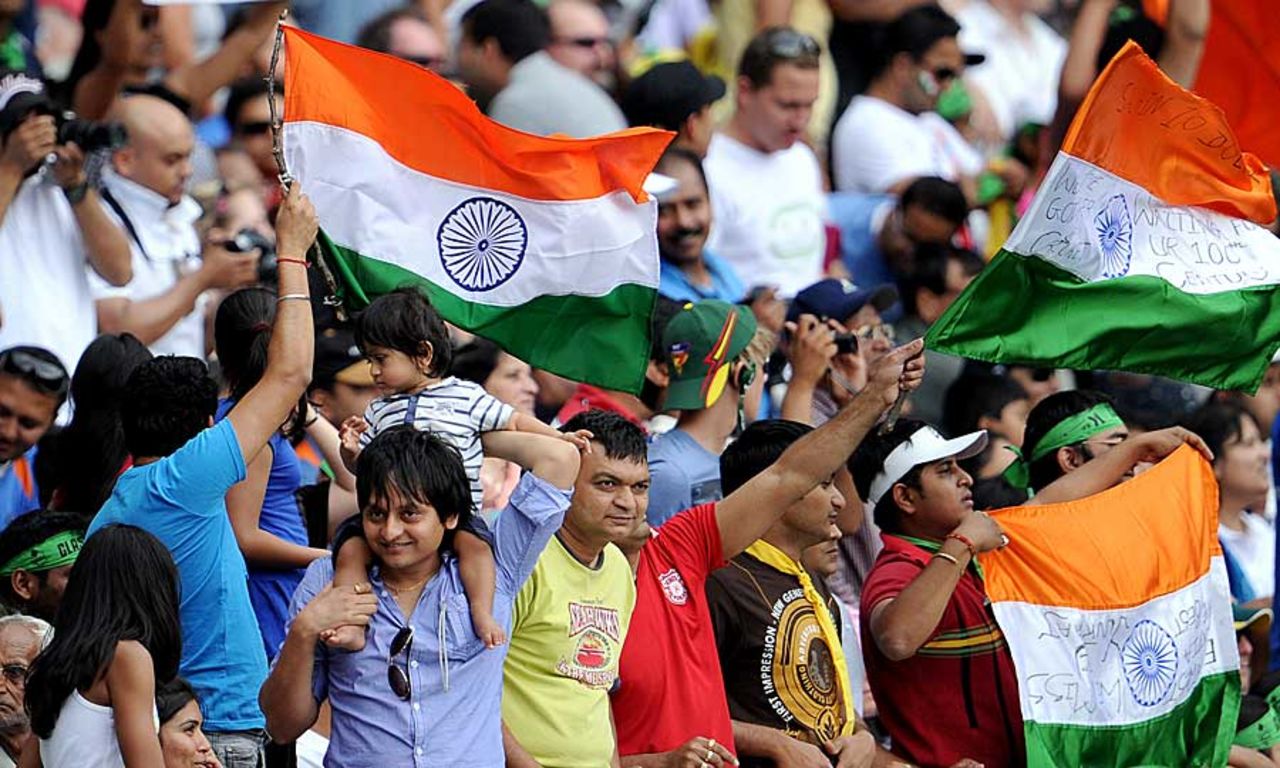 Some joy for Indian fans at the MCG, Australia v India, CB Series, 1st ODI, Melbourne, February 5, 2012