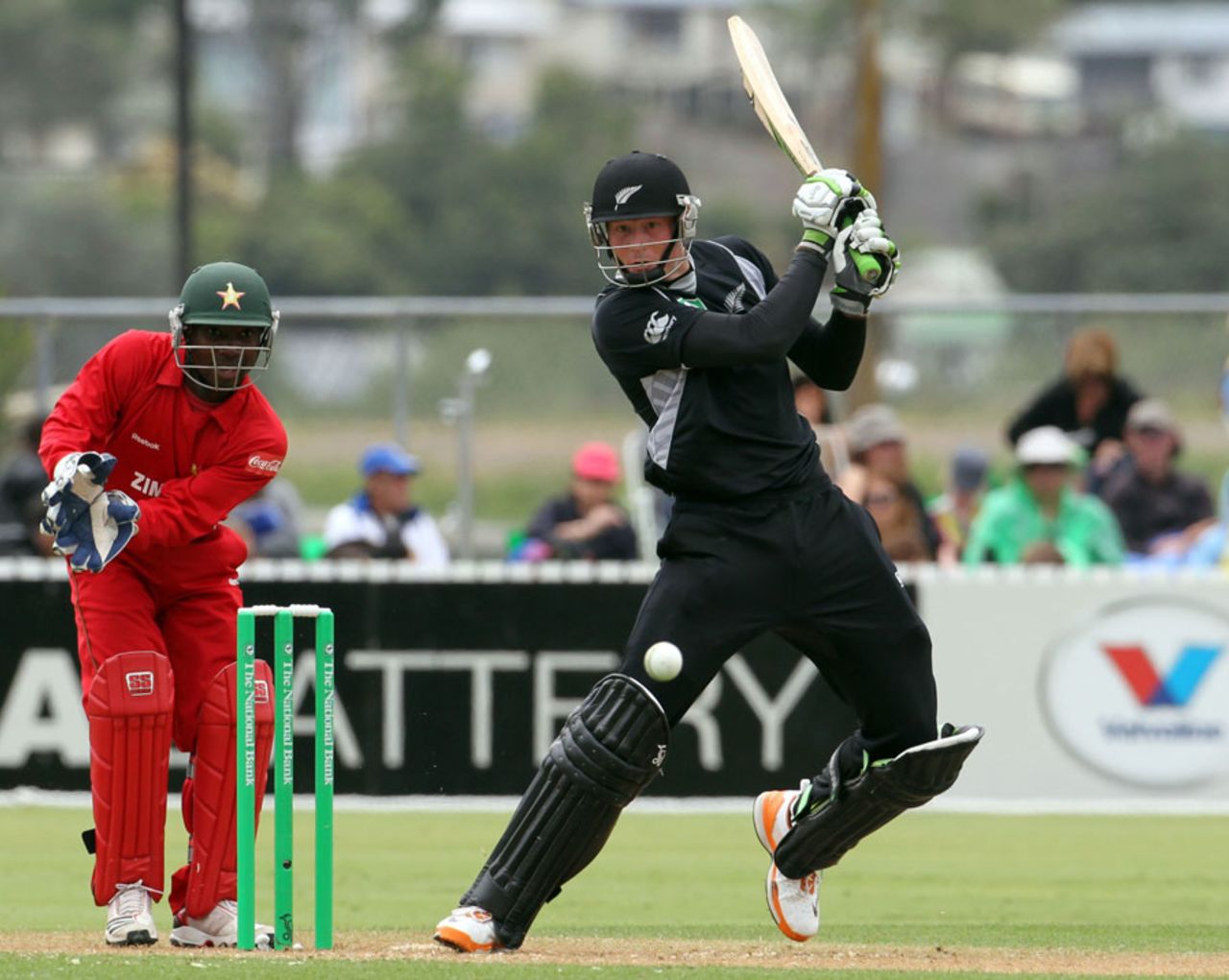 Martin Guptill cuts behind square, New Zealand v Zimbabwe, 2nd ODI, Whangarei, February 6, 2012