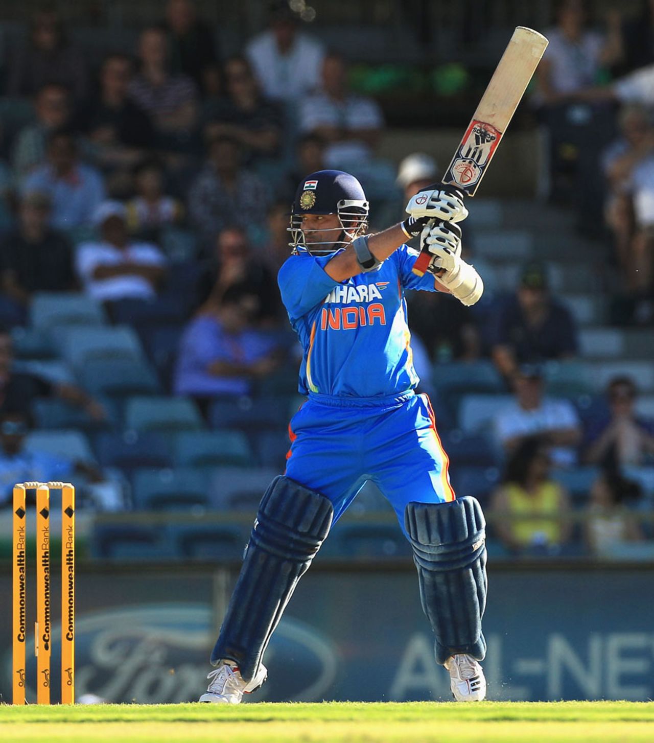 Sachin Tendulkar cuts powerfully, India v Sri Lanka, CB Series, 2nd ODI, Perth, February 8, 2012