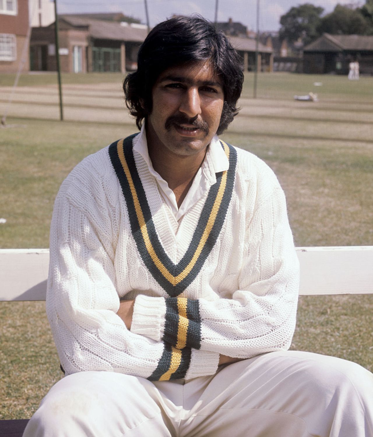 Sarfraz Nawaz in the Pakistan nets, June 14, 1974