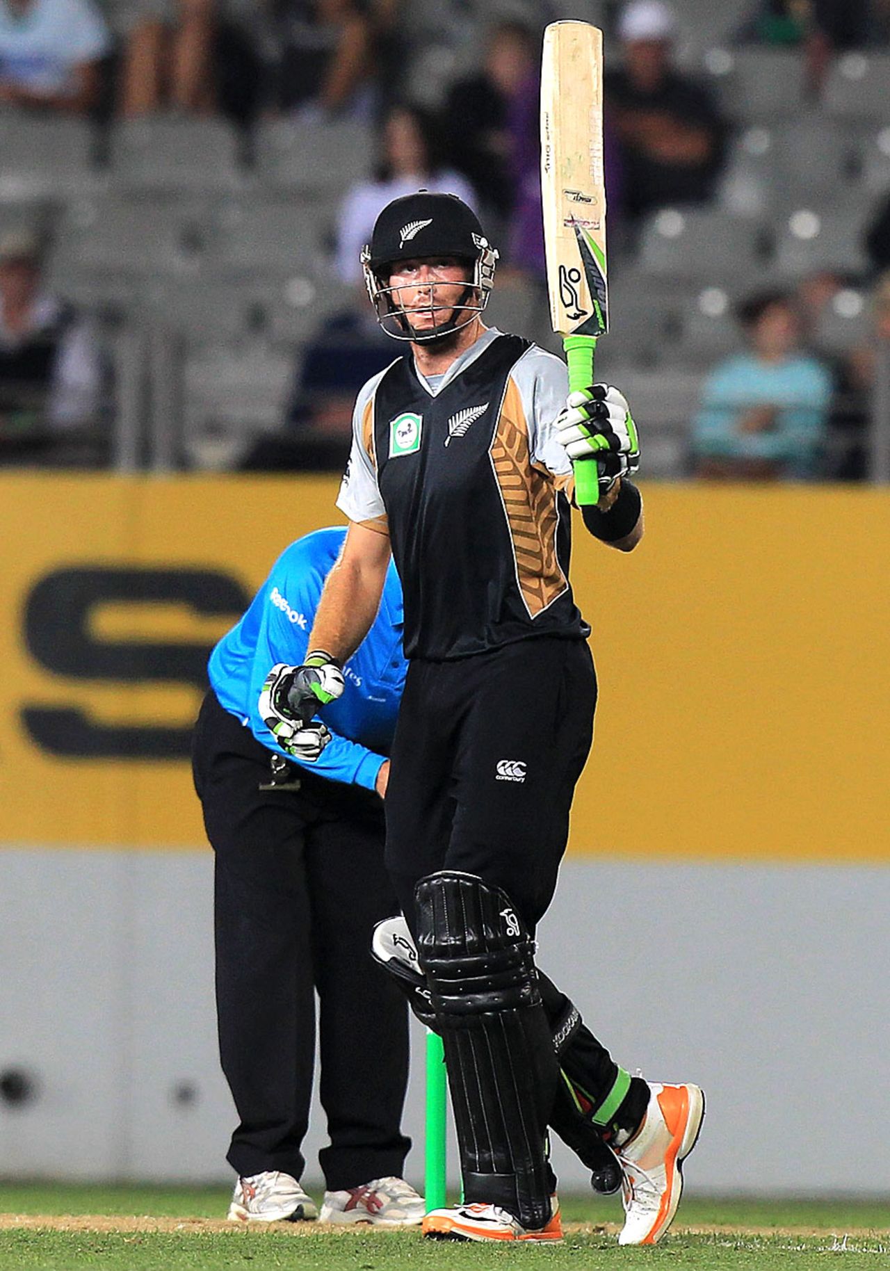 Martin Guptill reached his fifty off 27 balls, New Zealand v Zimbabwe, 1st Twenty20, Auckland, February 11, 2012