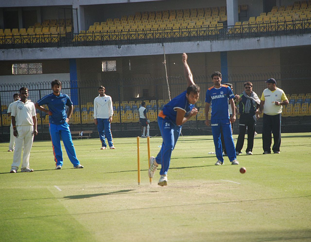 Central Zone train ahead of the Duleep Trophy final, Indore, February 11, 2012