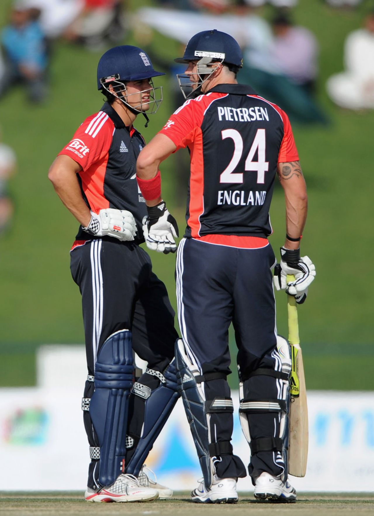 Alastair Cook and Kevin Pietersen added 57 for the first wicket, Pakistan v England, 1st ODI, Abu Dhabi, February, 13, 2012