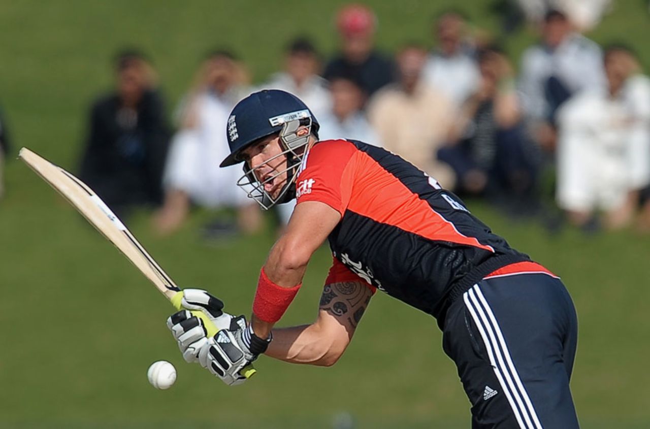 Kevin Pietersen was bowled by Shahid Afridi for 14 from 36 balls, Pakistan v England, 1st ODI, Abu Dhabi, February, 13, 2012
