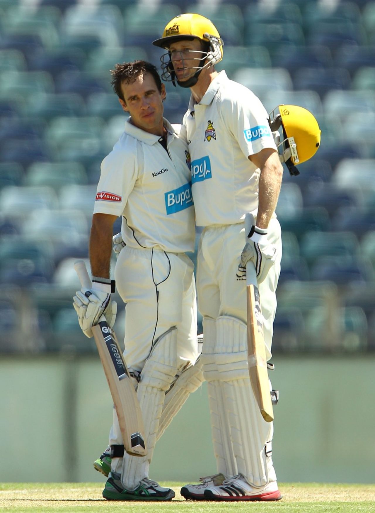 Liam Davis and Adam Voges batted through the whole day, Western Australia v New South Wales, Sheffield Shield, Perth, 2nd day, February 18, 2012