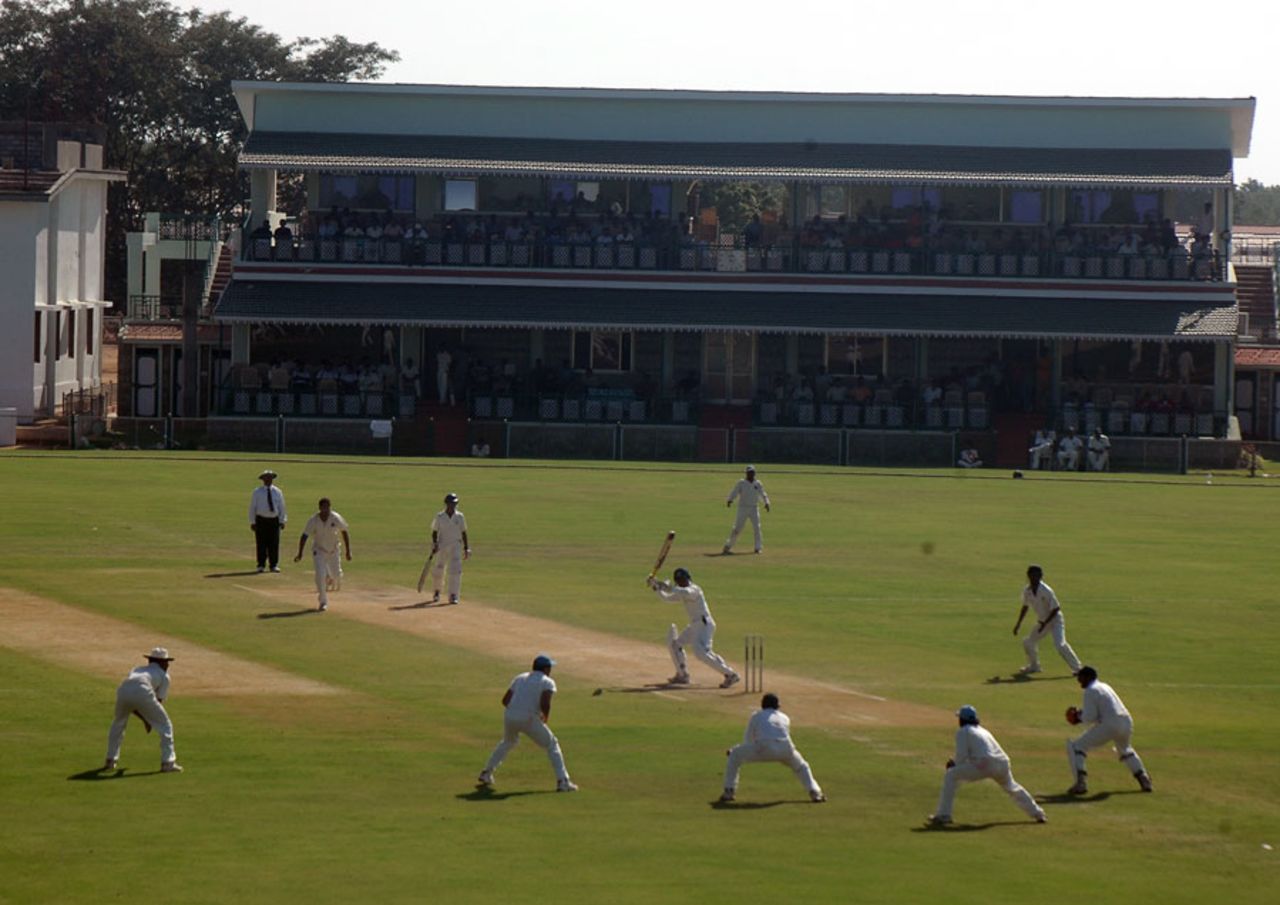 A match being played at the Rural Development Trust Stadium, Anantapur, January 28, 2012