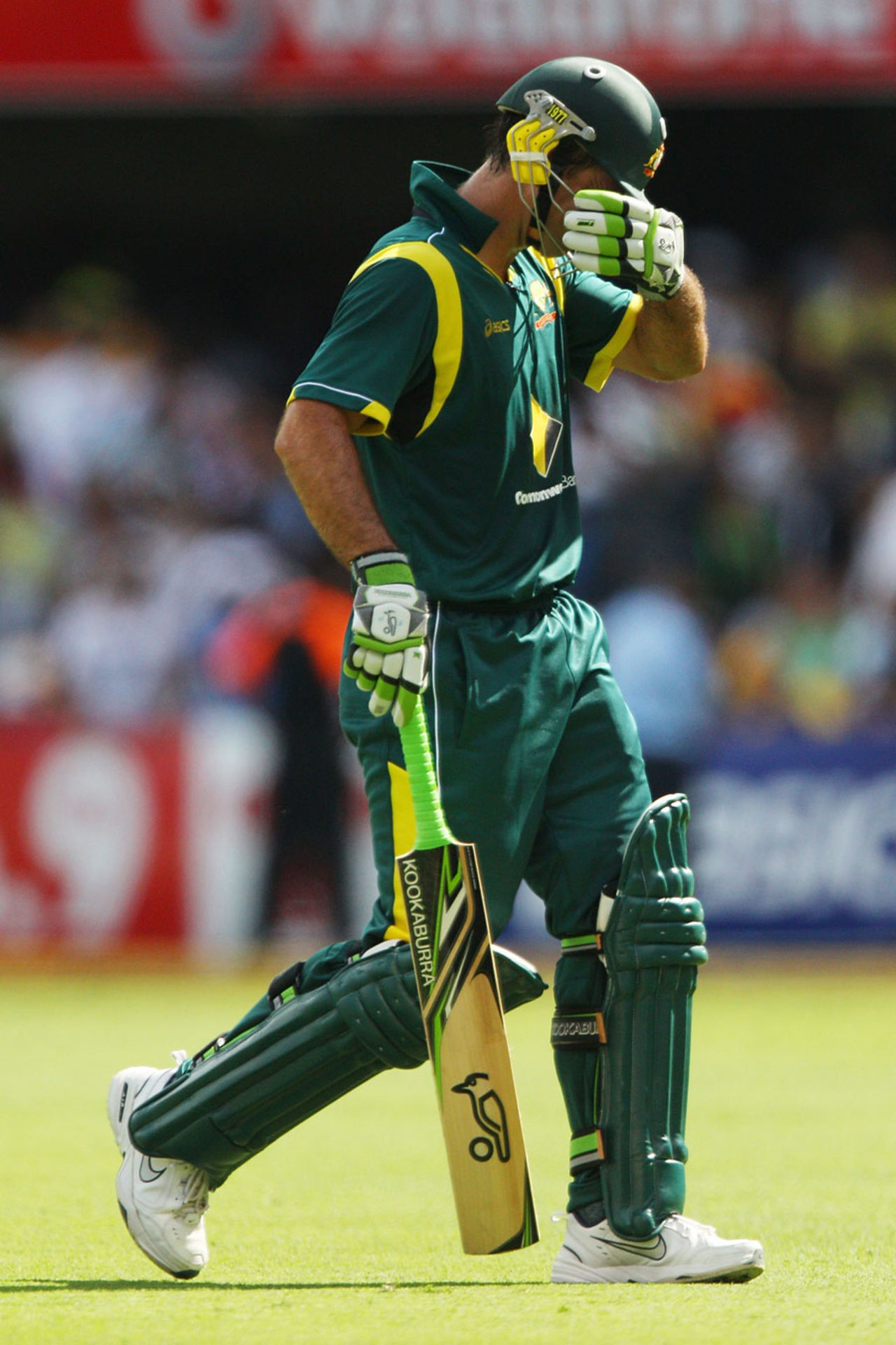 Ricky Ponting walks back after failing to reach 10 for the fifth successive innings, Australia v India, CB Series, Brisbane, February 19, 2012